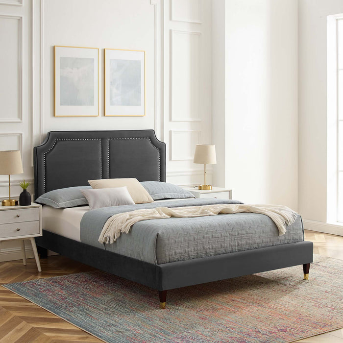 Novi Performance Velvet Queen Bed