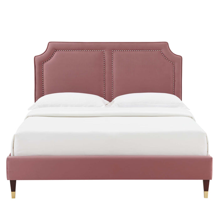 Novi Performance Velvet Queen Bed