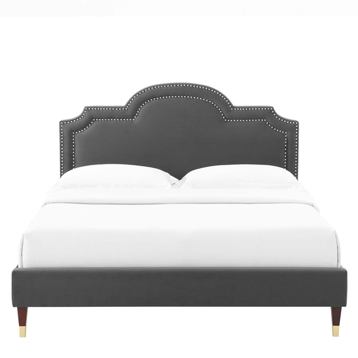 Aviana Performance Velvet Queen Bed