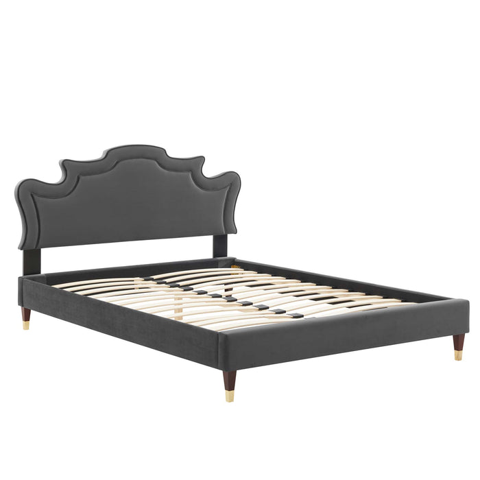 Neena Performance Velvet Queen Bed