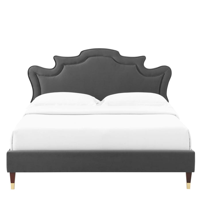 Neena Performance Velvet Queen Bed