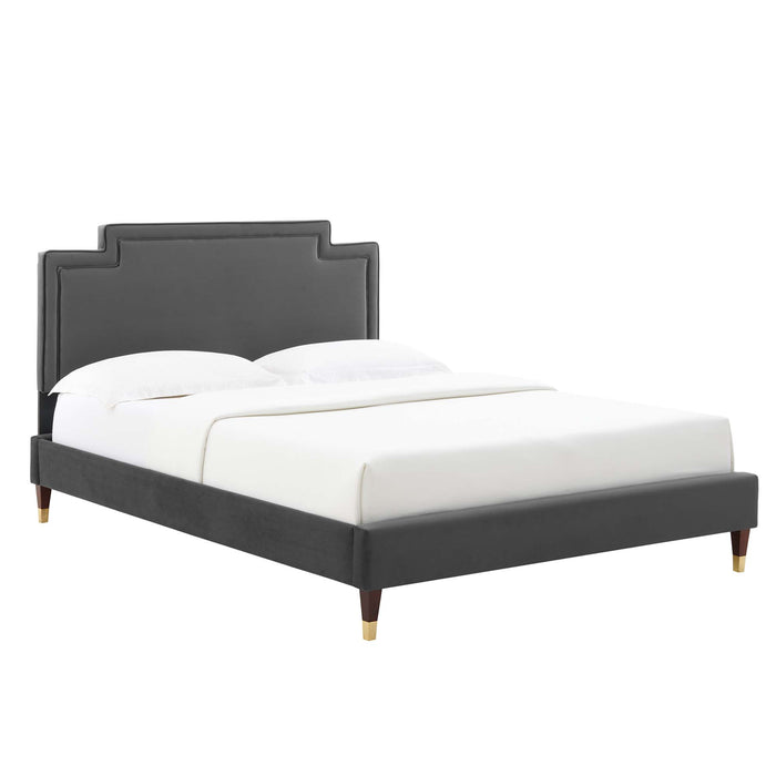 Liva Performance Velvet Queen Bed