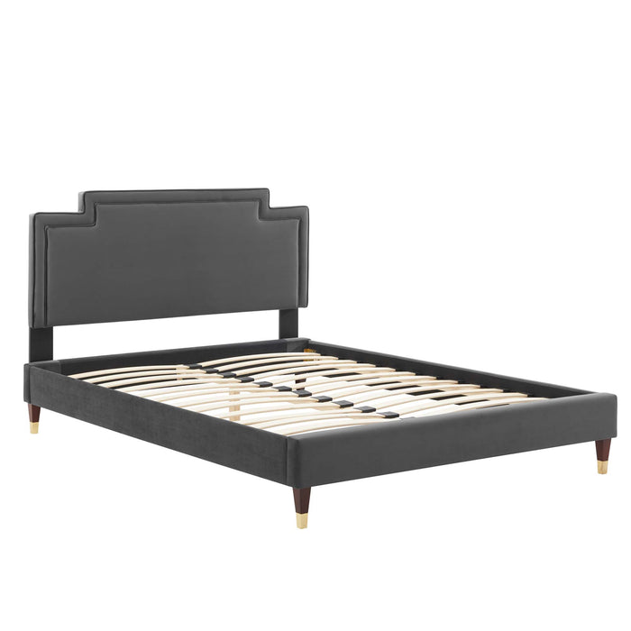 Liva Performance Velvet Queen Bed