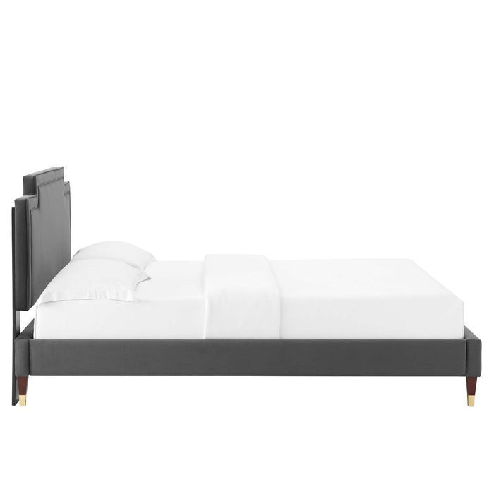 Liva Performance Velvet Queen Bed