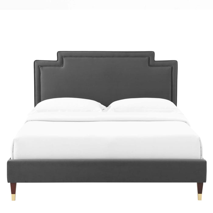 Liva Performance Velvet Queen Bed