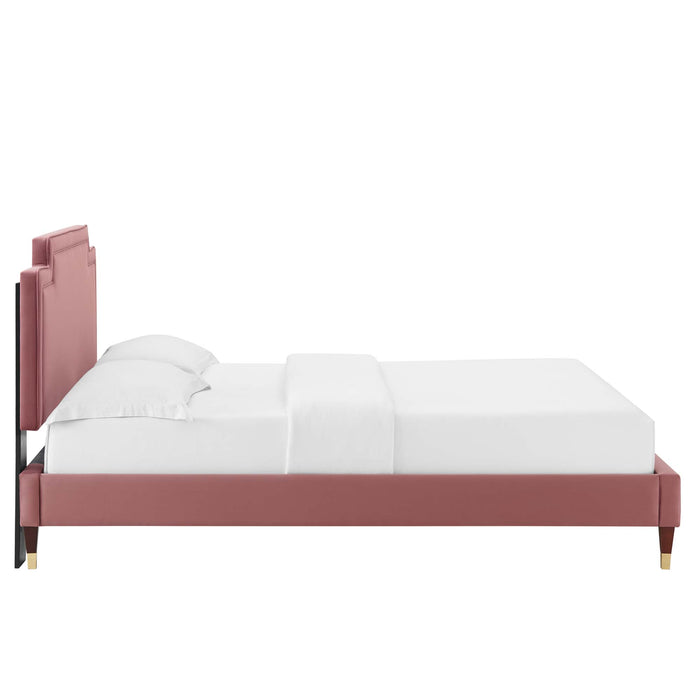 Liva Performance Velvet Queen Bed