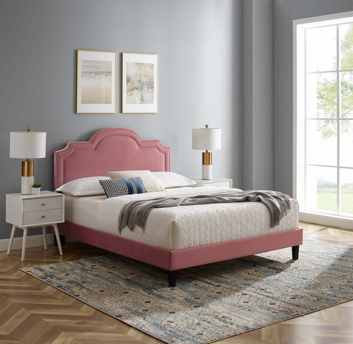 Aviana Performance Velvet Queen Bed