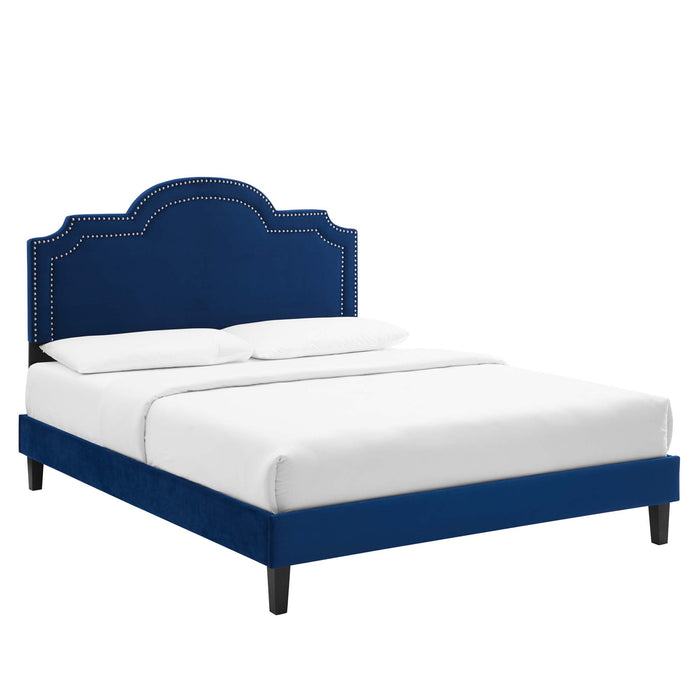 Aviana Performance Velvet Queen Bed