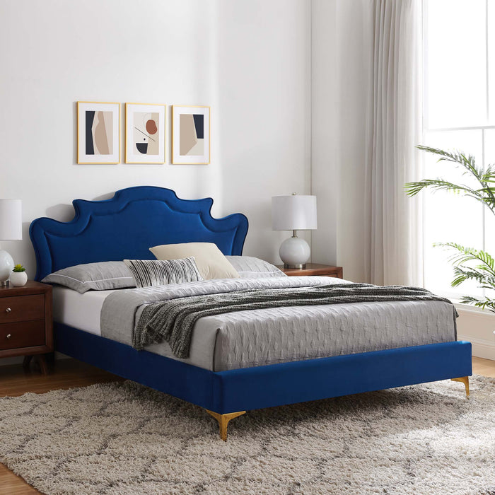 Neena Performance Velvet King Bed