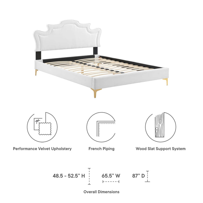 Neena Performance Velvet King Bed