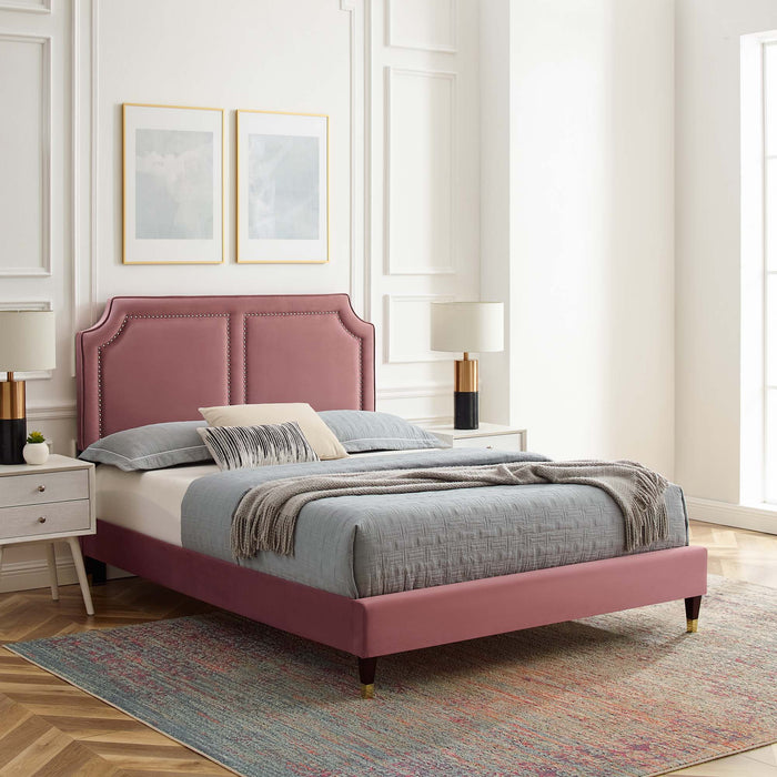 Novi Performance Velvet King Bed