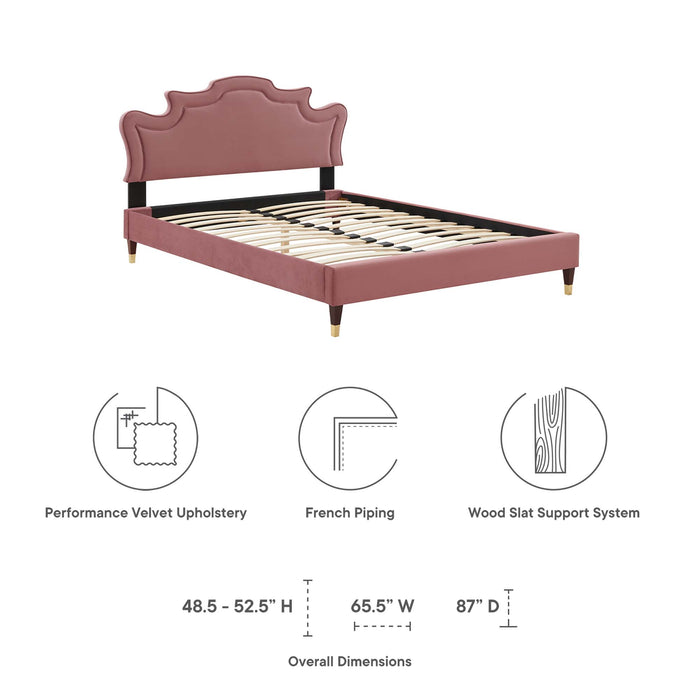 Neena Performance Velvet King Bed