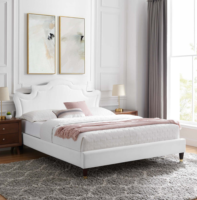 Neena Performance Velvet King Bed