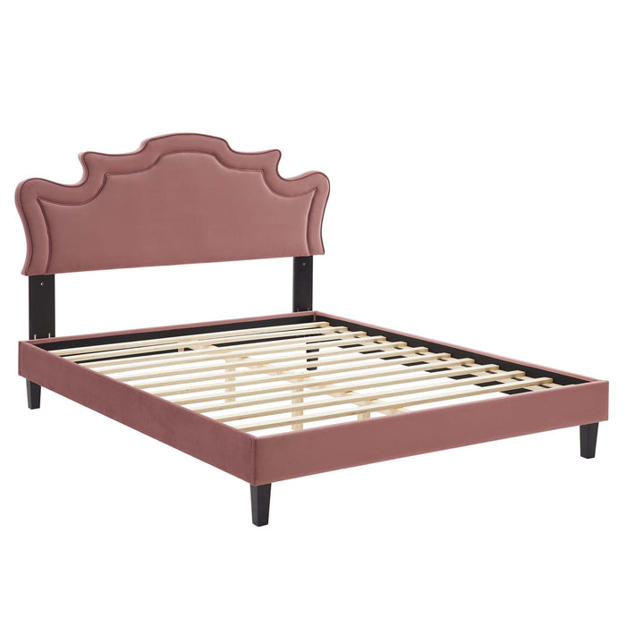 Neena Performance Velvet King Bed