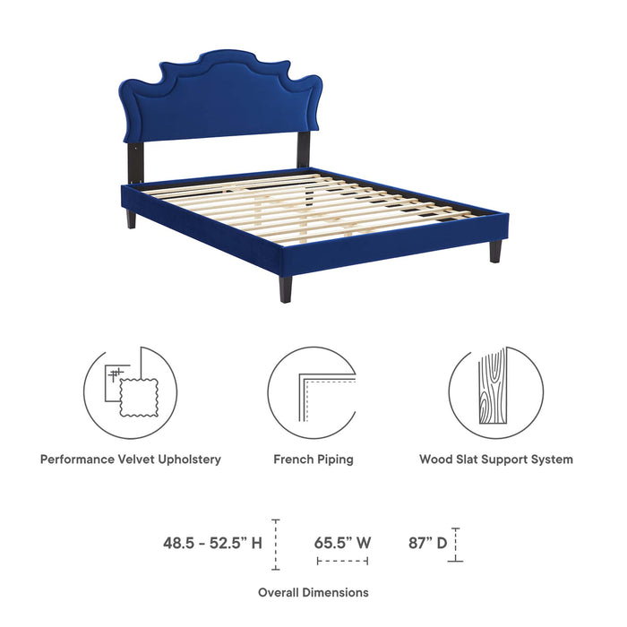 Neena Performance Velvet King Bed