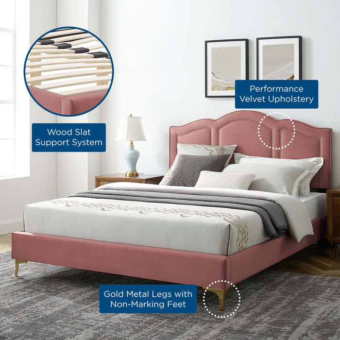 Emerson Performance Velvet King Platform Bed