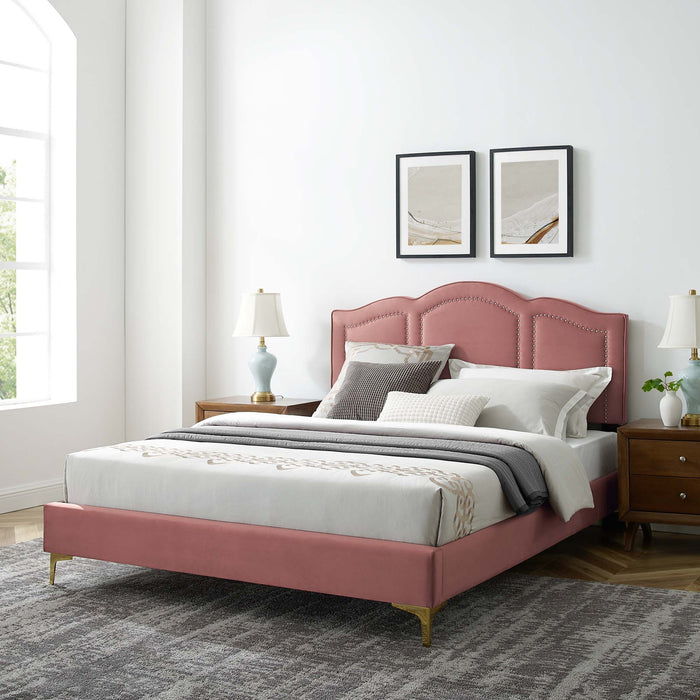 Emerson Performance Velvet King Platform Bed