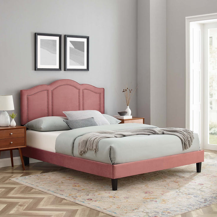 Emerson Performance Velvet King Platform Bed