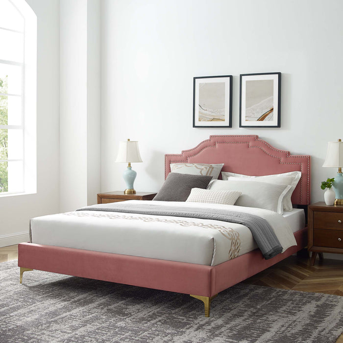 Adelaide Performance Velvet King Platform Bed