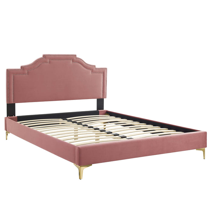 Adelaide Performance Velvet King Platform Bed