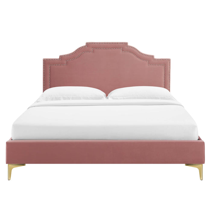 Adelaide Performance Velvet King Platform Bed