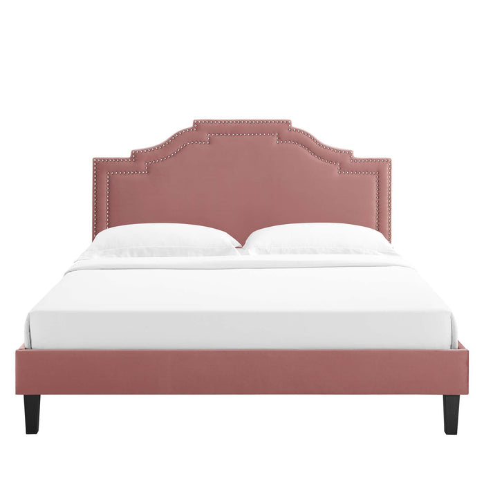 Adelaide Performance Velvet King Platform Bed