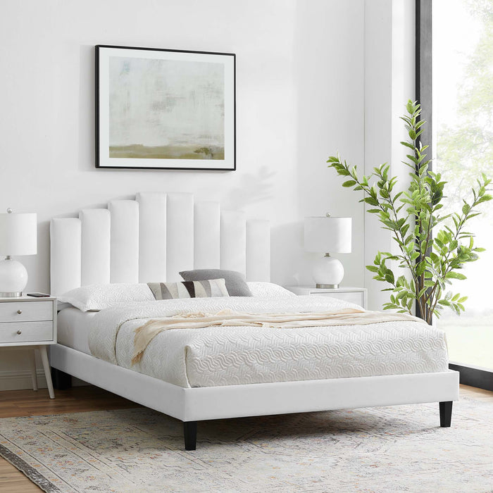 Elise King Performance Velvet Platform Bed