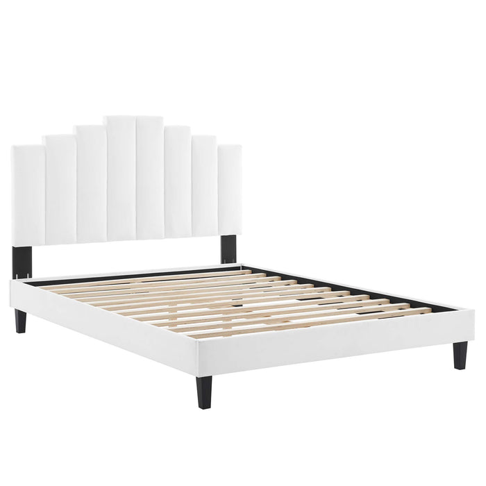 Elise King Performance Velvet Platform Bed