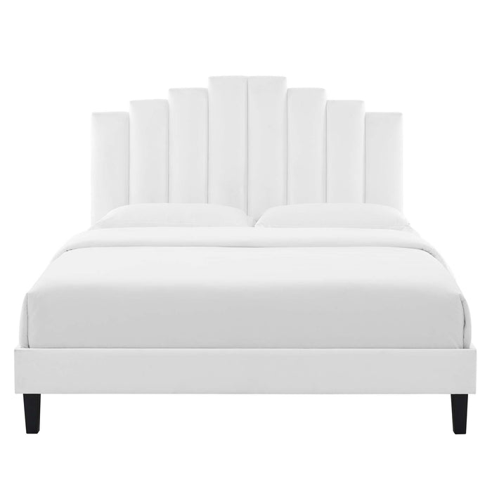 Elise King Performance Velvet Platform Bed