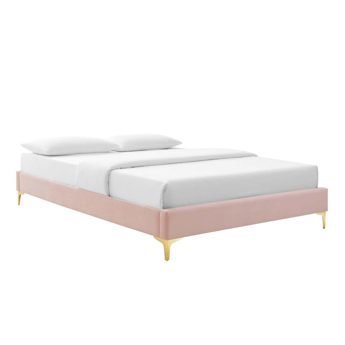 Elise Full Performance Velvet Platform Bed