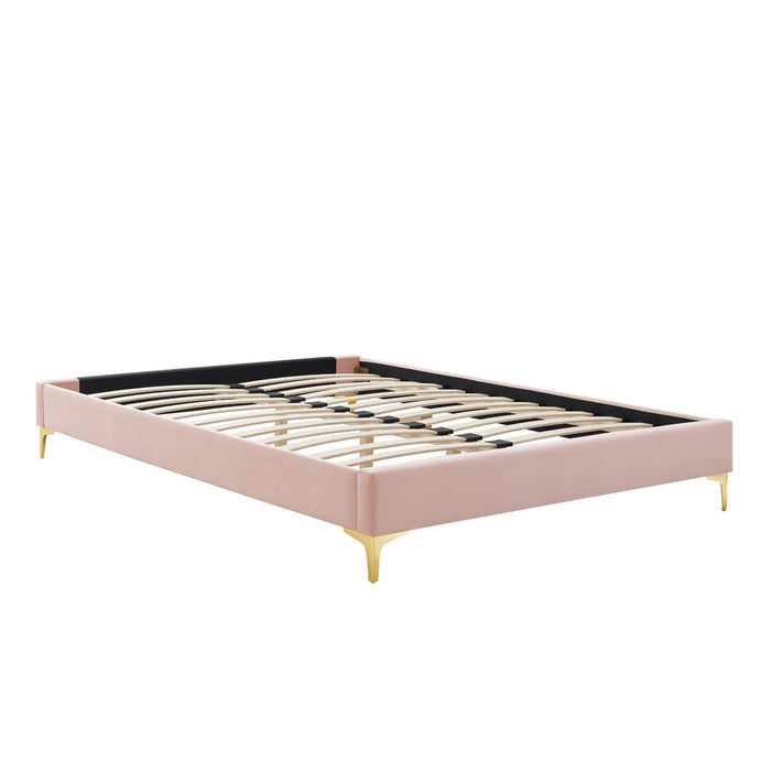 Elise Full Performance Velvet Platform Bed