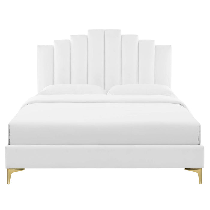 Elise King Performance Velvet Platform Bed