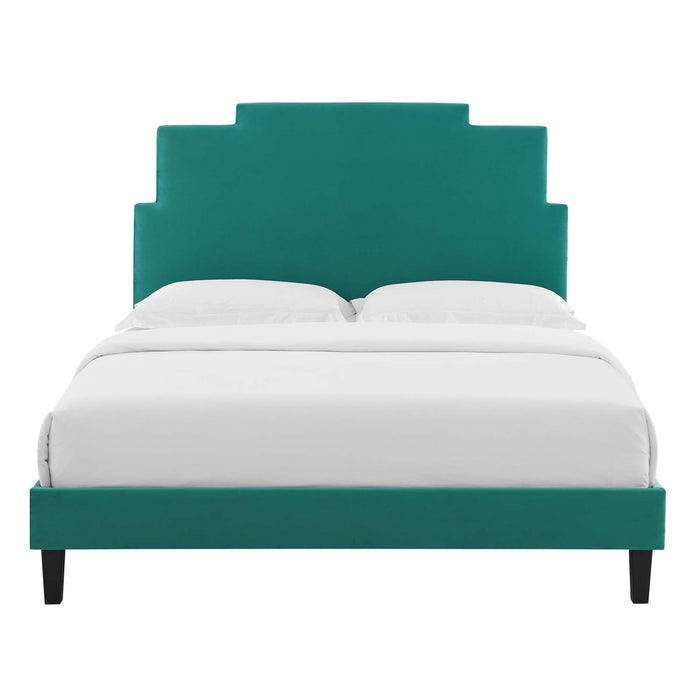 Lindsey Performance Velvet Twin Platform Bed