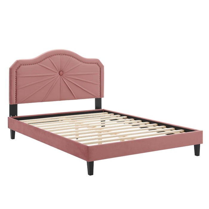 Portia Performance Velvet King Platform Bed