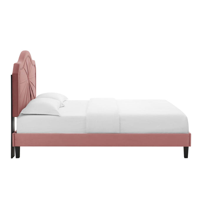 Portia Performance Velvet King Platform Bed