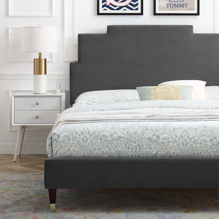 Lindsey Performance Velvet King Platform Bed