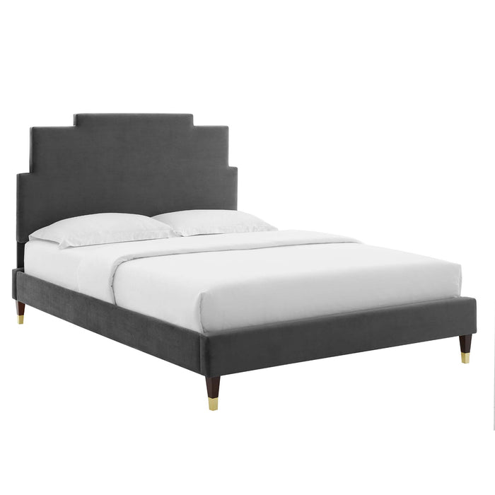 Lindsey Performance Velvet King Platform Bed