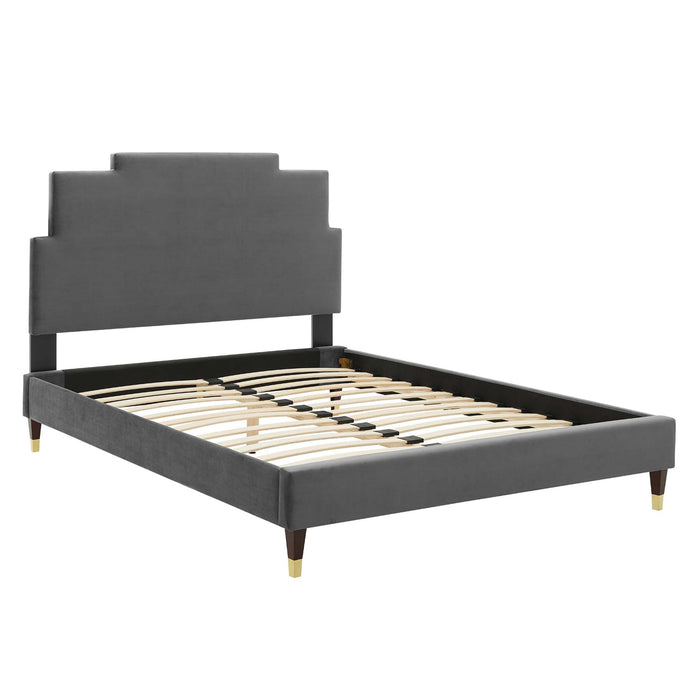 Lindsey Performance Velvet King Platform Bed