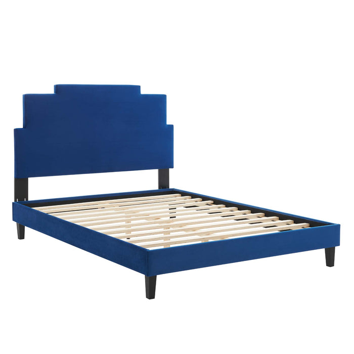 Lindsey Performance Velvet King Platform Bed