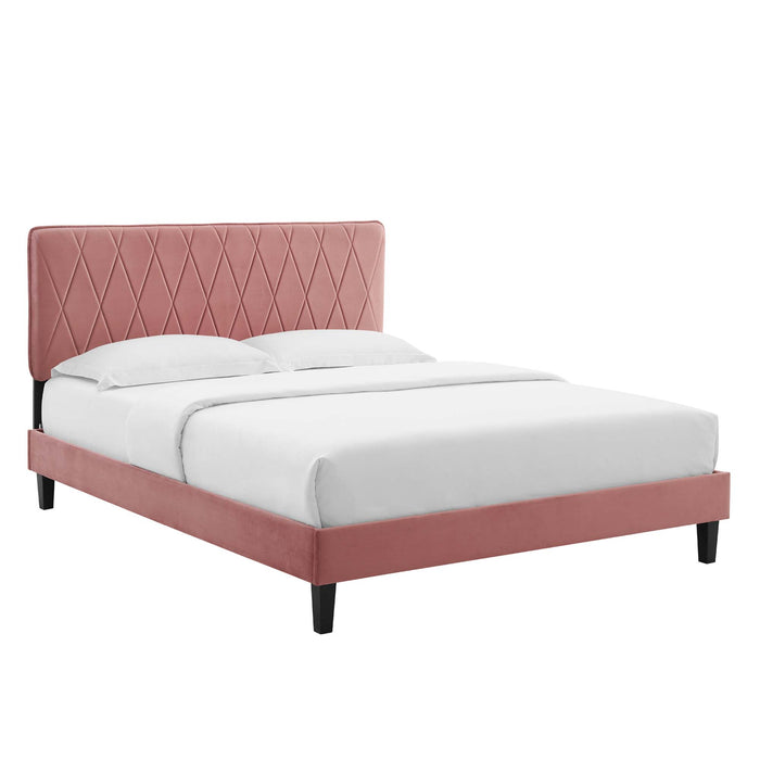 Phillipa Performance Velvet King Platform Bed