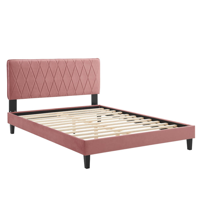 Phillipa Performance Velvet King Platform Bed