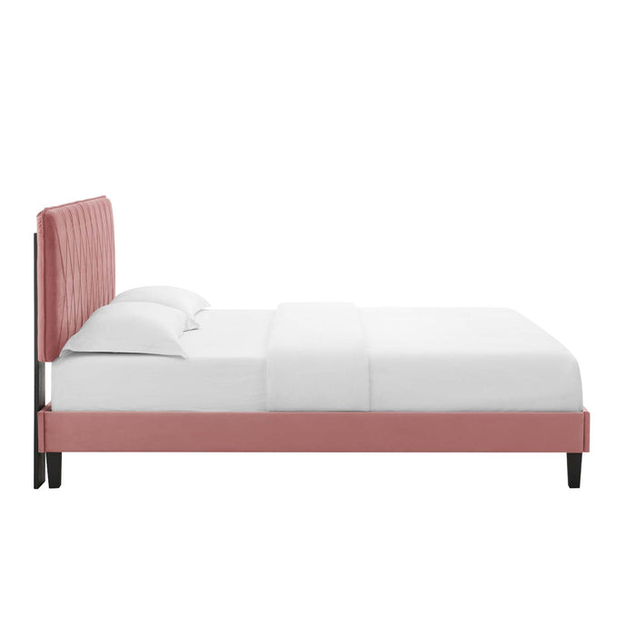 Phillipa Performance Velvet King Platform Bed