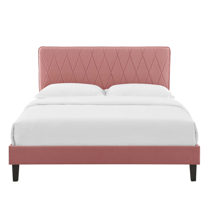 Phillipa Performance Velvet King Platform Bed