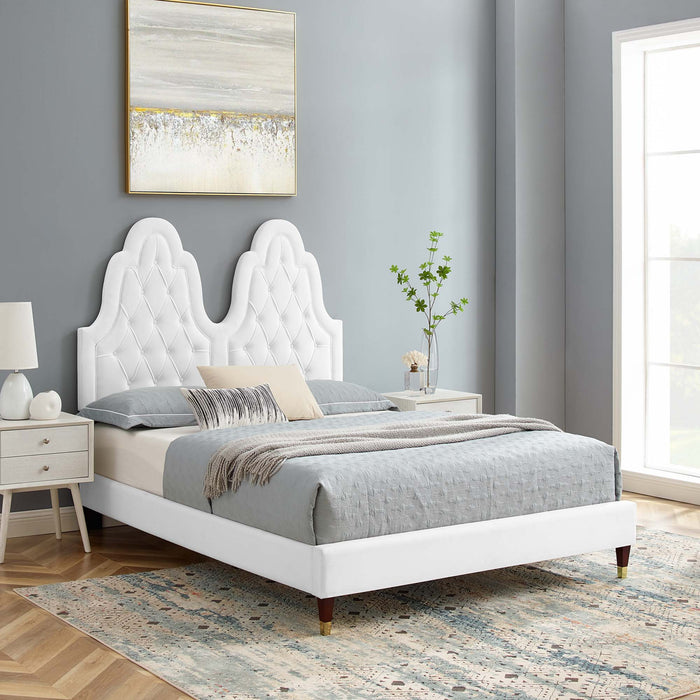 Alexandria Tufted Performance Velvet King Platform Bed