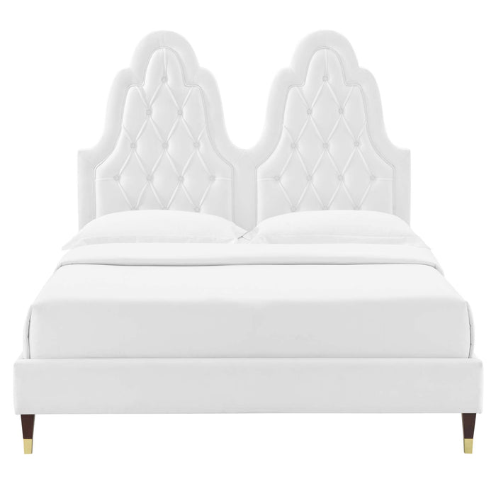 Alexandria Tufted Performance Velvet King Platform Bed