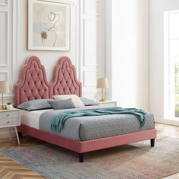 Alexandria Tufted Performance Velvet King Platform Bed