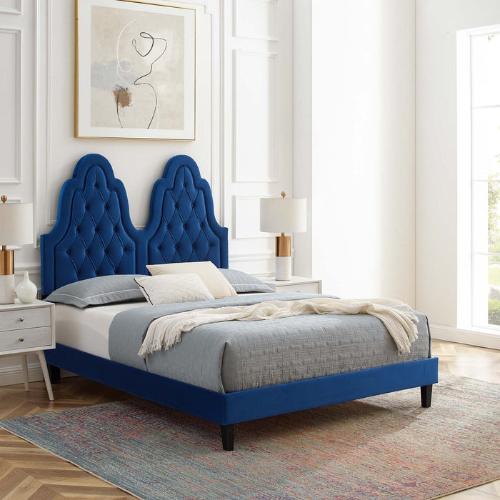 Alexandria Tufted Performance Velvet King Platform Bed