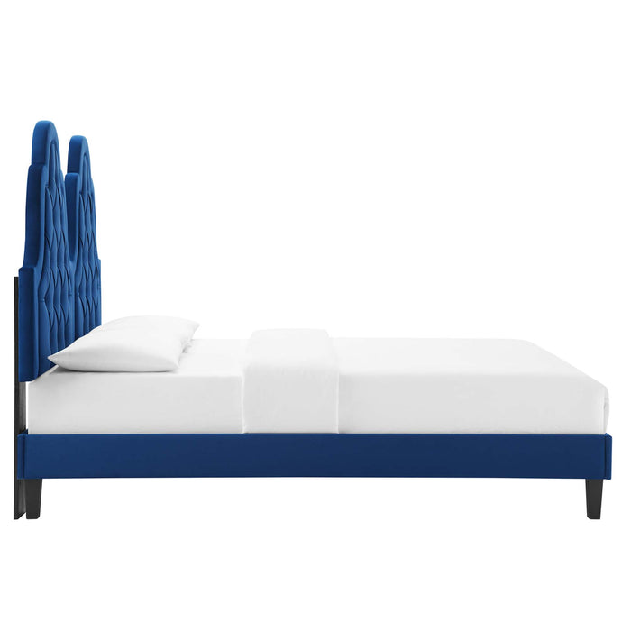 Alexandria Tufted Performance Velvet King Platform Bed