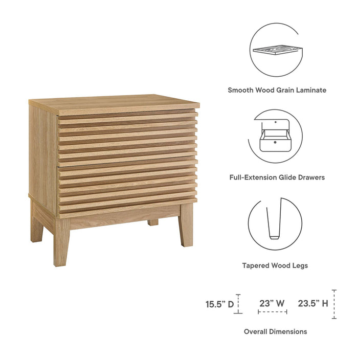 Render Two-Drawer Nightstand