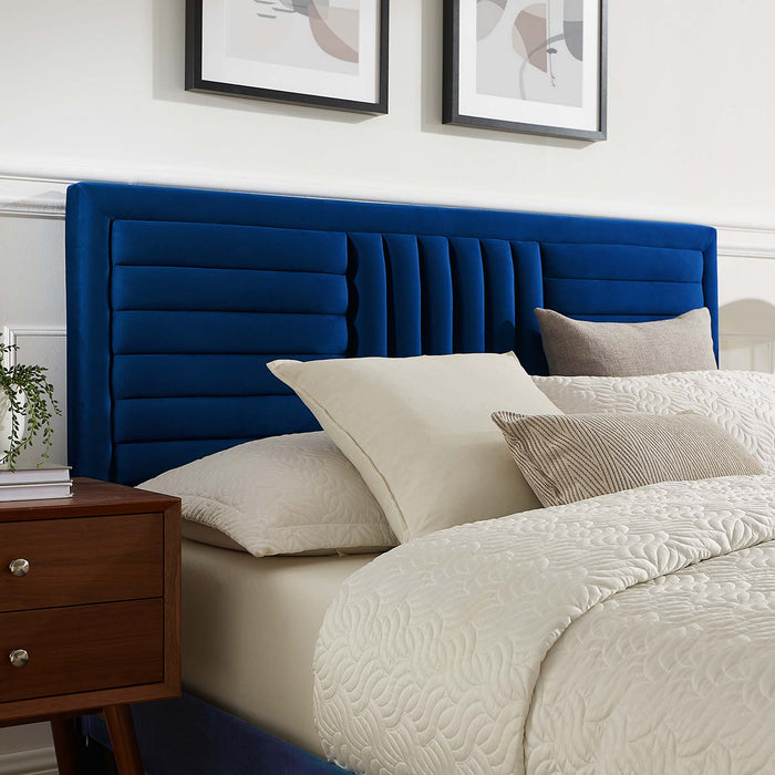 Sofia Channel Tufted Performance Velvet Twin Platform Bed